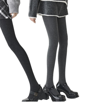 Gray Pantyhose for Women, Spring and Autumn, Gray Series, Fine Stripes, Autumn and Winter Compression Leggings, Butt-Lifting, Can Be Worn Outside, Thickened