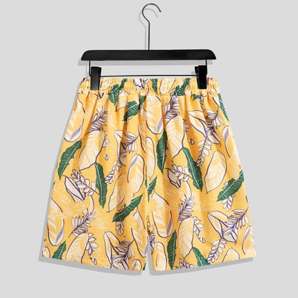 Summer Beach Shorts for Men Trendy Brand Ins Loose Sports Five-Point Quick-Dry Floral Shorts Trendy Couple Casual Large Shorts