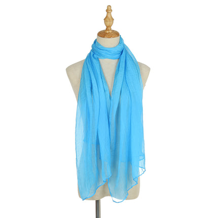 New Pure Color 30D Chiffon Silk Scarf, Fashionable Oversized Chiffon Beach Towel, Travel Sun Protection Gauze Scarf, Spot Wholesale