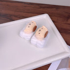 White wrist headband/pudding dog/2 pieces