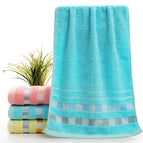 33*72 / Satin Square Towel Blue