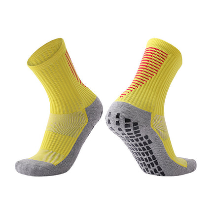 Customized Thickeneded Towel-Soled Anti-Slip Training Socks for Football Socks, Student Competition Wear-Resistant Sweat-Absorbent Mid-Tube Sports Socks