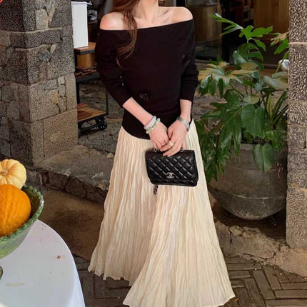 Spring Fantasy Whitening and Dyeing Handmade Pleated Smart Elegant Pleated Skirt for Women