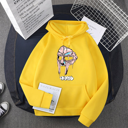 [Cross-border European Code] Mf Doom hoodies women Kawaii Fleece 90s Hoodie