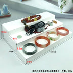 High-end jewelry broadcast station (leather white) / Please see picture detailed size