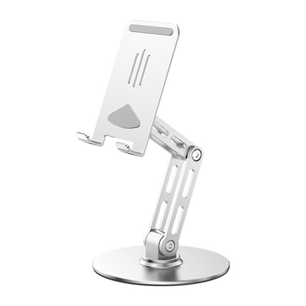 Heat dissipation mobile phone bracket 360 rotating three-axis lifting folding live aluminum alloy lazy desktop flat bracket