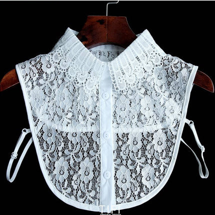 Spring Autumn Winter Holiday Collar All-match Sweater Decorative Plaid Fake Shirt New Arrival Pleated Collar Half High Collar Decorative Collar