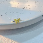 065 gold and silver frosted butterfly opening adjustable