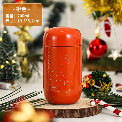 New Mini Portable letter starry Cup 304 stainless steel vacuum Cup fashion simple pocket Cup logo