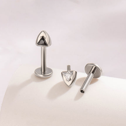 F136 Titanium Alloy Ear Bone Nail Cat Ear 0.9 Tooth Internal Thread Lip Nail Fashionable Versatile Cartilage Piercing Ear Bone Nail