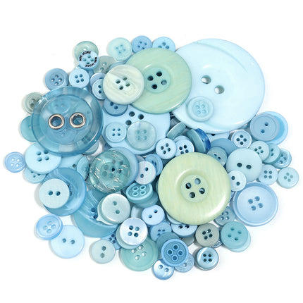 Resin round four eye color buttons handmade DIY mixed buttons making button painting button flower material bag