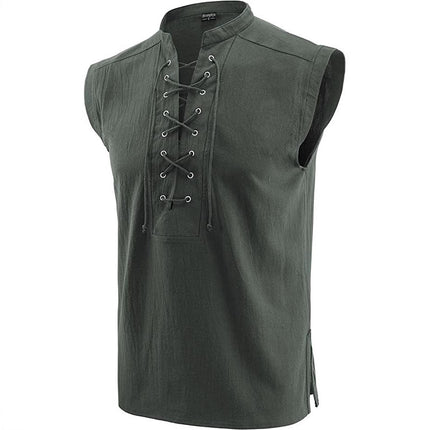 2025 Amazon Wish New Men's Clothing Medieval Clothing Retro Men's Short Vest Halloween Costume