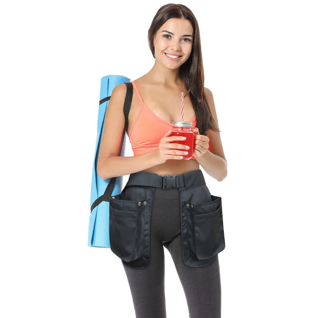 Amazon Outdoor Multifunctional Multi-Pocket Zipper Waist Bag Sports Fashion Belt Apron Waist Cover Hanging Waist Storage Bag