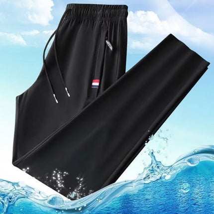 Construction Site Work Ice Silk Pants Men's plus size Breathable Straight Leg Leg Casual Summer Thin Quick-drying Sports Pants