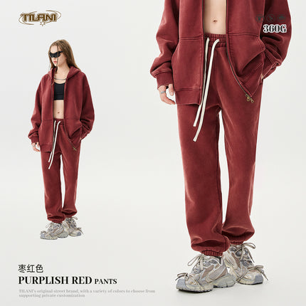 Tilani Men's Sweatshirt and Sweatpants Set Cross-Border Trendy Brand Hoodie Autumn and Winter Velvet Thickeneded Men's Two-Piece Set