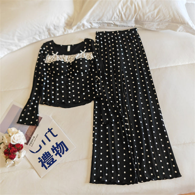 Pajamas with Chest Pad Women's 2025 Modal Cotton Long Sleeve Trousers suit Spring and Autumn Pure Desirable Outfit Home Clothes