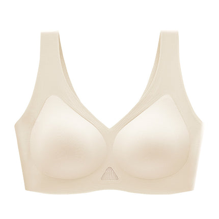New Fixed Cup Sling Seamless Intimates Women's Silk Modal Push-Up Bra Without Rims Breathable Thin Bra