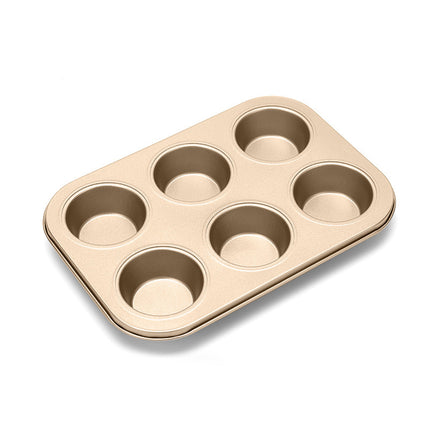 Baking Mold Mufen Small Cake Grinder Baking Six Donuts Non-Stick Household 6/12 Mold Baking Tray Tool