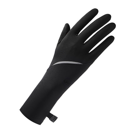 Sun Protection Gloves for Women, Uv Protection, Summer Thin Style, Two-Finger Leakage, Ice Silk, Non-Slip, Electric Bike Riding, Touch Screen, Breathable