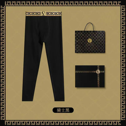 Black gold belt men's thermal underwear suit autumn and winter bottoming autumn pants autumn clothing fever
