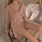 Pink Shirt Dress Shorts / 160(M)
