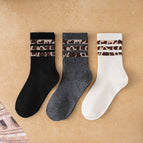 3 pairs [black + dark gray + white] / Free size