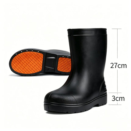 Rain Boots, Fishing Overshoes, Waterproof, Non-Slip, Wear-Resistant, Kitchen Aquatic Food Hygiene Water Shoes, Labor Protection Construction Site Rubber Shoes, Rain Boots