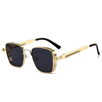 2026 New Small-Frame Retro Steampunk Style Sunglasses with a European and American Universal Personality, Steampunk Metal Sunglasses