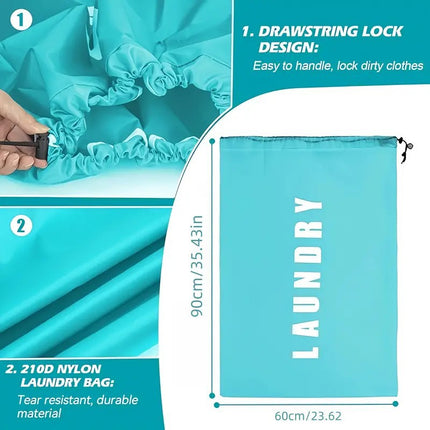 Cross-Border Storage Laundry Bag Waterproof Oxford Cloth Portable Travel Storage Bag Moving Drawstring Drawstring Dirty Clothes Bag
