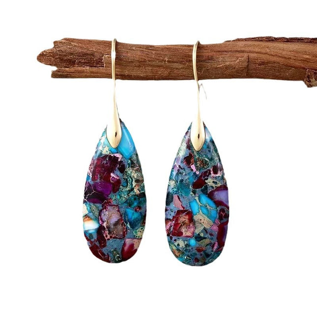 Stone Drop Earrings / Boucles Pierre Naturelle