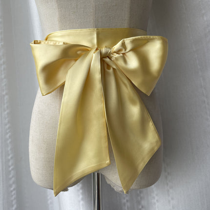 Bow Tight Waist Belt dress Decorative Strap Women's Skirt Waist Cover Wide Belt
