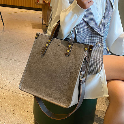 Bags for Women 2023 Summer Large Capacity Women's Bag Briefcase Large Bag Genuine Leather Business Handbag Tote Bag Business Commuting