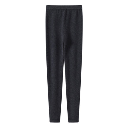 Autumn and winter worsted 10% mulberry silk 90% cashmere leggings women's warm inside and outside wearing leggings women's drawdown long Johns