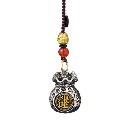 New Chinese-Style Alloy Zodiac Spinner Keychain Car Handle Pendant Ethnic Style Metal Accessory Wholesale
