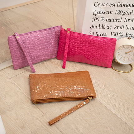 New PVC Women's Coin Purse Crocodile Clutch Bag Creative Gift Long Fashion Mobile Phone Bag Wholesale One Piece