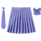 Pure (blue and purple) skirt + bow tie + tie / 140CM