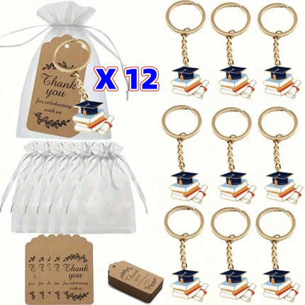 Cross-Border Fashion New Doctor's Hat Graduation Season Keychain Hanging Set Decoration Creative Alloy Oil Dripping Graduation Gift