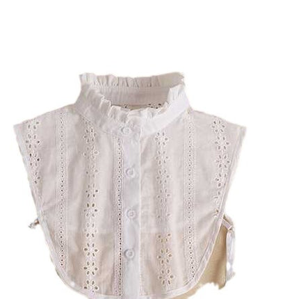 Fake Collar Women's All-match Fake Collar Shirt Decorative Collar Ruffled Fake Collar White Shirt Autumn and Winter with Sweater Decorative Collar