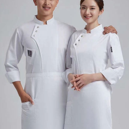Chef's Clothes Short-sleeved Men's and Women's Restaurant Long-sleeved Autumn and Winter Kitchen Western-style Baking Cake Shop Chef's Work Clothes