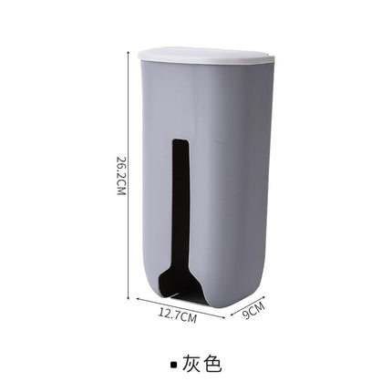 Punch-free Kitchen Flip Garbage Bag Storage Box Plastic Bag Organize Storage Box Bag Rectable Wall-mounted Storage