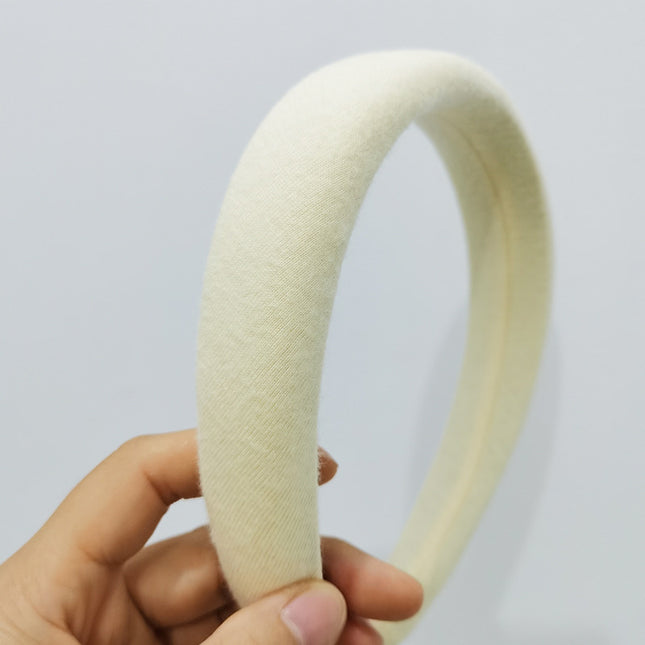 Vintage High-Top Headband for Hair Styling, Face Washing, and Outdoor Use, with Wide Edge and Sponge Padding in Coffee Color