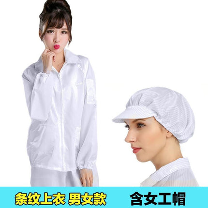 Electrostatic Clothing Top Dust-proof Clothing Split Set for Men and Women Blue and White Dust-free Clothes Lacquer Foxconn Short Work Clothes