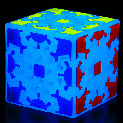 2025 New Qiyi Transparent Luminous Blue Pyramid Jelly Color Series Second and Third Order Children's Decompression Toy Rubik's Cube