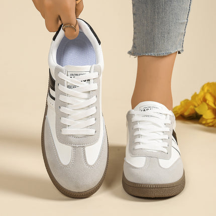 Foreign Trade Thick-Soled Moral Training Shoes for Women 2025 Spring and Summer New Breathable Sports White Shoes Flats-Soled Casual Sneakers Amazon