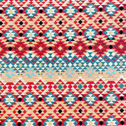 Ethnic style yarn-dyed jacquard cloth geometric stripes home fabric tablecloth sofa cloth decorative cloth for clothes in stock wholesale