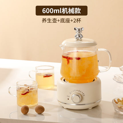 Health pot household multi-functional full glass tea cooker kettle small office flower teapot insulation electric Cup