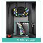Headrest + shoulder protection (dinosaur black) / One size fits all