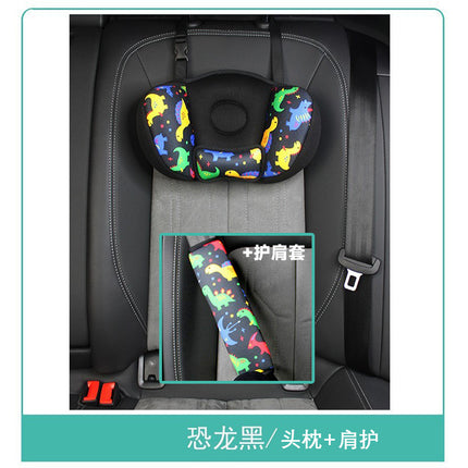 Cross-Border Anti-Stranglehold Car Seat Belt Hanging Cartoon Pillow Car Rear Seat Cushion Neck Protector Children's Headrest