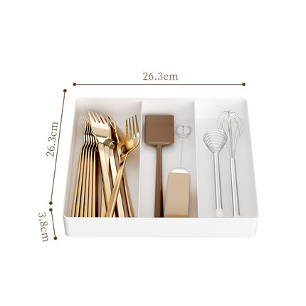 Kitchen Drawer Partition Tableware Storage Box Knife and Fork Chopsticks Storage Rack Kitchenware Storage Household Cabinet Built-in Partition