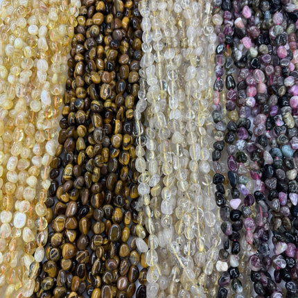 Natural Crystal Loose Beads, Amorphous Straight Hole Gravel, Handmade DIY Beaded Bracelet, Necklace, Jewelry with Beads